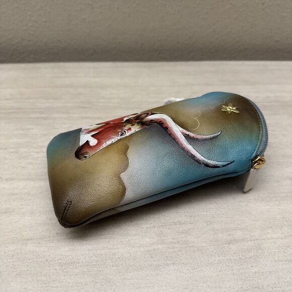 Anuschka Handpainted Leather Phone Case Pouch Texas Longhorn - Picture 11 of 11